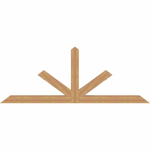 Ekena Millwork Saratoga Timber Gable Bracket, Western Red Cedar, 108"W x 40"H x 5 1/2"D x 5 1/2"F, 9/12 Pitch GBW108X40X0606SAR00SWR - main